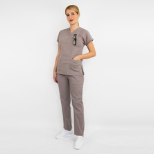 Nur Medikal Giyim Vizon Likralı Alt Üst Takım