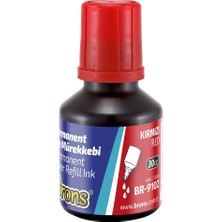 Brons BR-9101 Permanent Marker Kalem Mürekkebi 30CC Kırmızı