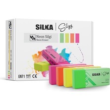 Silka Art3 Neon Orta Boy Silgi 24'lü