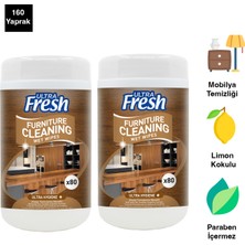 Ultra Fresh Mobilya ve Ahşap Yüzey Temizleme Mendili Kutulu 80 Yaprak X2