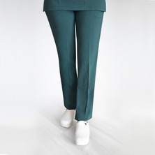 Nur Medikal Giyim Ördekbaşı Yeşili Likralı Pantolon