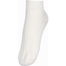 Fonem Kadın Patik Yünlü Çorap Fo 8013-1 Ekru