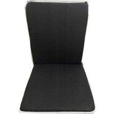 Vip Home Concept Sandalye Minderi Arkalıklı Lastikli Fermuarlı Süngerli-2 Adet (Siyah Kırçıllı) Yıkanabilir