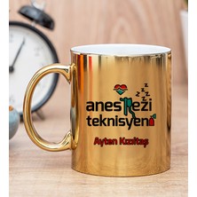 Hediye Dükkanı Kişiye Özel Anestezi Teknisyeni Gold Kupa Bardak