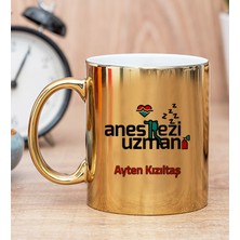 Hediye Dükkanı Kişiye Özel Anestezi Uzmanı Gold Kupa Bardak