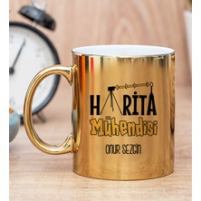 Hediye Dükkanı Kişiye Özel Harita Mühendisi Gold Kupa Bardak