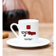 Hediye Dükkanı Kişiye Özel Optisyen Beyaz Türk Kahvesi Fincanı