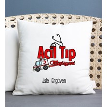 Hediye Dükkanı Kişiye Özel  Acil Tıp Teknisyeni Kare Yastık