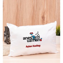 Hediye Dükkanı Kişiye Özel  Anestezi Uzmanı Dikdörtgen Yastık