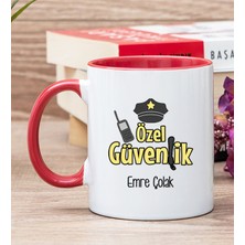 Hediye Dükkanı Kişiye Özel Özel Güvenlik Kırmızı Kupa Bardak