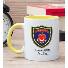 Hediye Dükkanı Kişiye Özel Deniz Kuvvetleri Sarı Kupa Bardak