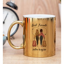 Hediye Dükkanı Kişiye Özel Best Friends Gold Kupa Bardak