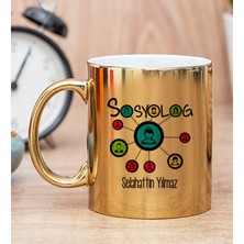 Hediye Dükkanı Kişiye Özel Sosyolog Gold Kupa Bardak