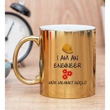 Hediye Dükkanı Kişiye Özel Mühendis Gold Kupa Bardak