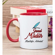 Hediye Dükkanı Kişiye Özel Genel Müdür Kırmızı Kupa Bardak