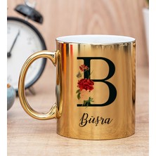 Hediye Dükkanı Kişiye Özel Baş Harfli ve İsimli Gold Kupa Bardak