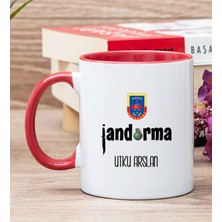 Hediye Dükkanı Kişiye Özel Jandarma Kırmızı Kupa Bardak
