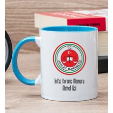 Hediye Dükkanı Kişiye Özel İnfaz Koruma Memuru Mavi Kupa Bardak
