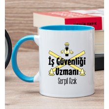 Hediye Dükkanı Kişiye Özel İş Güvenliği Uzmanı Mavi Kupa Bardak