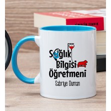 Hediye Dükkanı Kişiye Özel Sağlık Bilgisi Öğretmeni Mavi Kupa Bardak