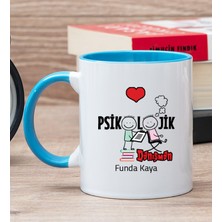 Hediye Dükkanı Kişiye Özel Psikolojik Danİşman Mavi Kupa Bardak