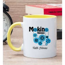 Hediye Dükkanı Kişiye Özel Makine Mühendisi Sarı Kupa Bardak