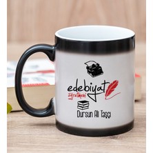 Hediye Dükkanı Kişiye Özel Edebiyat Öğretmeni Sihirli Kupa Bardak