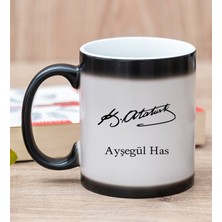 Hediye Dükkanı Kişiye Özel Atatürk Imzalı Sihirli Kupa Bardak