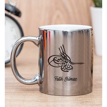 Hediye Dükkanı Kişiye Özel Osmanlı Tuğralı Silver Kupa Bardak