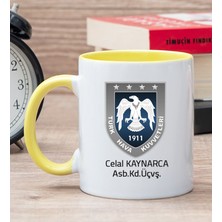 Hediye Dükkanı Kişiye Özel Hava Kuvvetleri Sarı Kupa Bardak