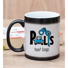 Hediye Dükkanı Kişiye Özel Polis Sihirli Kupa Bardak