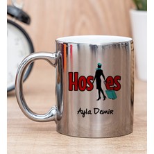 Hediye Dükkanı Kişiye Özel Hostes Silver Kupa Bardak