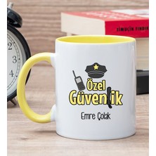Hediye Dükkanı Kişiye Özel Özel Güvenlik Sarı Kupa Bardak