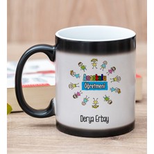 Hediye Dükkanı Kişiye Özel Anaokulu Öğretmeni Sihirli Kupa Bardak