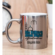 Hediye Dükkanı Kişiye Özel Din Kültürü ve Ahlak Bilgisi Öğretmeni Silver Kupa Bardak