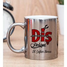 Hediye Dükkanı Kişiye Özel Diş Hekimi Silver Kupa Bardak