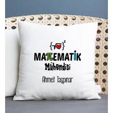 Hediye Dükkanı Kişiye Özel  Matematik Mühendisi Kare Yastık
