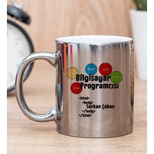 Hediye Dükkanı Kişiye Özel Bilgisayar Programcısı Silver Kupa Bardak