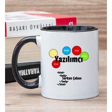 Hediye Dükkanı Kişiye Özel Yazılımcı Siyah Kupa Bardak