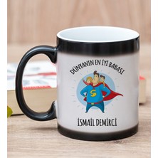 Hediye Dükkanı Kişiye Özel Süper Baba Sihirli Kupa Bardak