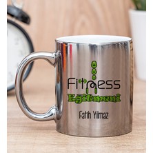 Hediye Dükkanı Kişiye Özel Fitness Eğitmeni Silver Kupa Bardak