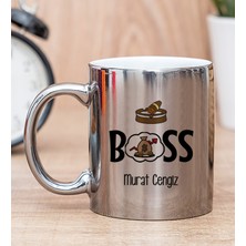 Hediye Dükkanı Kişiye Özel Patron Silver Kupa Bardak