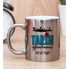 Hediye Dükkanı Kişiye Özel Tarih Öğretmeni Silver Kupa Bardak