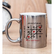 Hediye Dükkanı Kişiye Özel Aşk Her Zaman Kazanır Silver Kupa Bardak