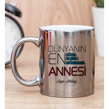 Hediye Dükkanı Kişiye Özel Dünyanın En İyi Annesi Silver Kupa Bardak