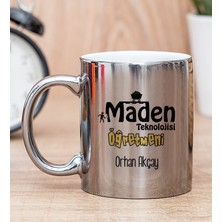 Hediye Dükkanı Kişiye Özel Maden Teknolojisi Öğretmeni Silver Kupa Bardak