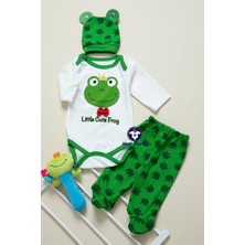 Mai Perla Bebek Yeşil Kurbağa Zıbın Takımı 3'lü