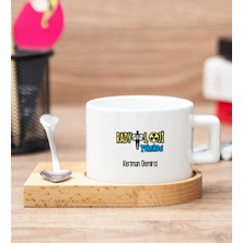 Hediye Dükkanı Kişiye Özel Radyoloji Teknikeri Ahşap Altlıklı Fincan