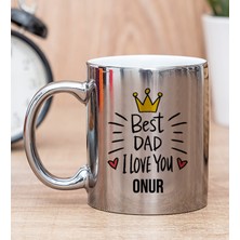 Hediye Dükkanı Kişiye Özel Best Dad Silver Kupa Bardak
