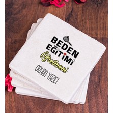 Hediye Dükkanı Kişiye Özel  Beden Eğitimi Öğretmeni Taş Bardak Altlığı